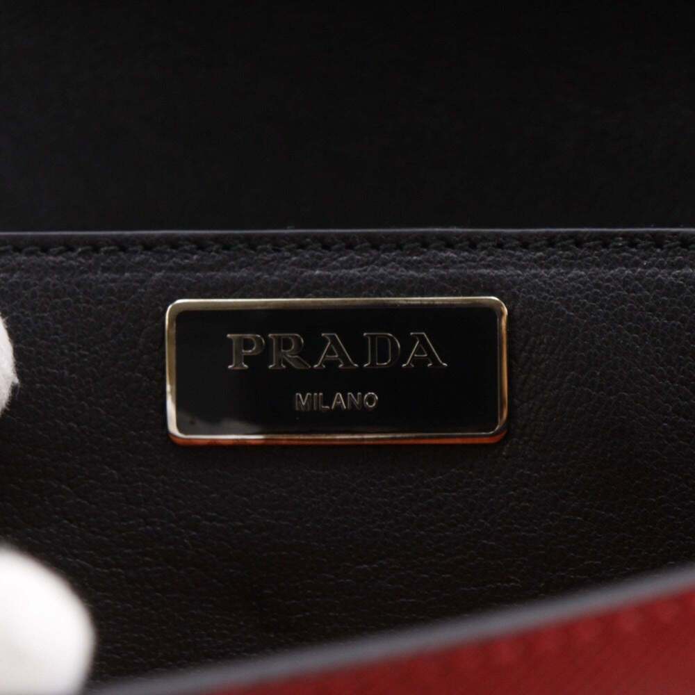 PRADA Red Saffiano Shoulder Bag - Picture 13 of 16